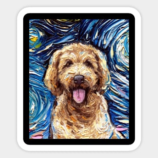 Goldendoodle Night (Portrait) Sticker